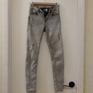 H&M Jeans Gray 4 XS 0 25 24 00 Divided Skinny